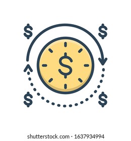 Vector colorful icon for annuities
