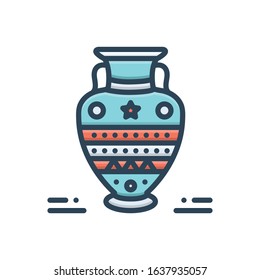 Vector colorful icon for antiquity