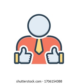 Vector colorful icon for appreciations