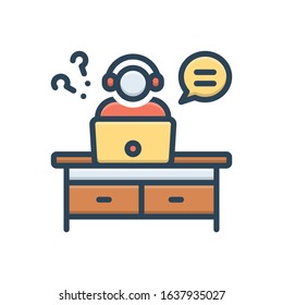 Vector colorful icon for assisted