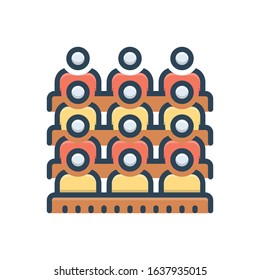 Vector colorful icon for audience