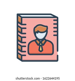 Vector colorful icon for authorship