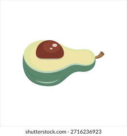 Vector colorful icon for avocado