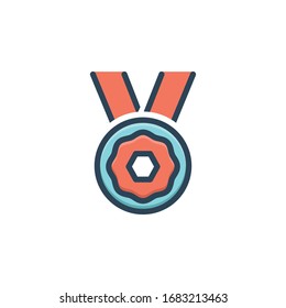Vector colorful icon for award