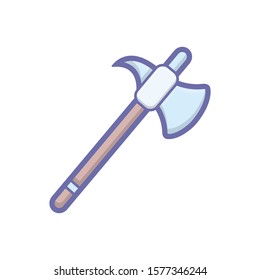 Vector colorful icon for axe
