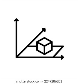 Vector colorful icon for axis