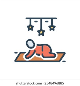 Vector colorful icon for baby