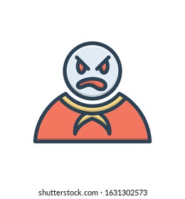 Vector colorful icon for bad