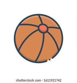 Vector colorful icon for ball