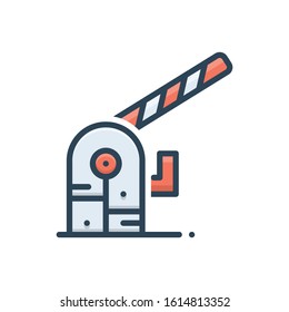 Vector colorful icon for barrier