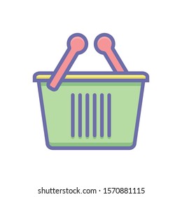 Vector colorful icon for basket