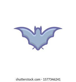 Vector colorful icon for bat
