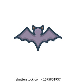 Vector colorful icon for bat