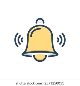 Vector colorful icon for bell