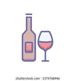 Vector colorful icon for beverage