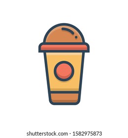 Vector colorful icon for beverage