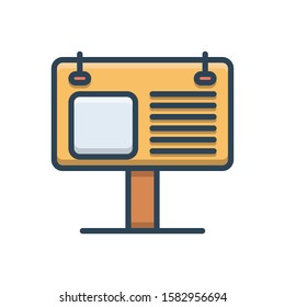 Vector colorful icon for billboard