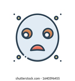 Vector colorful icon for blackface