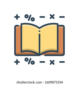 Vector colorful icon for bookkeeping