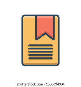 Vector colorful icon for bookmarking