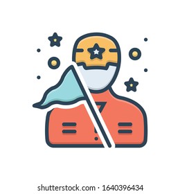 Vector colorful icon for boy scout