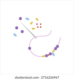 Vector colorful icon for bracelet making