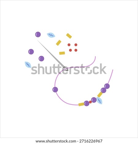 Vector colorful icon for bracelet making