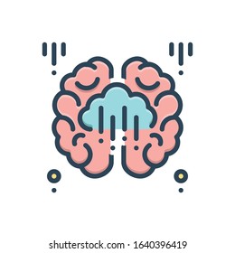 Vector colorful icon for brainwash