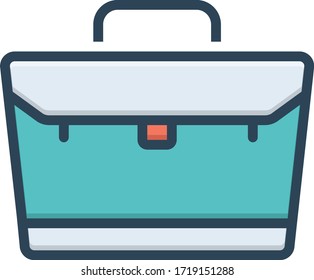 Vector colorful icon for briefcase