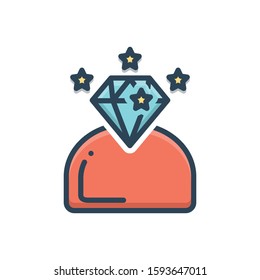 Vector colorful icon for brilliant