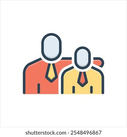 Vector colorful icon for brother