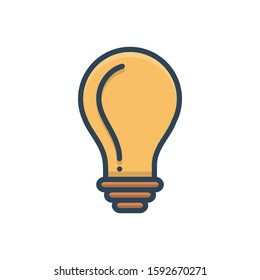 Vector colorful icon for bulb