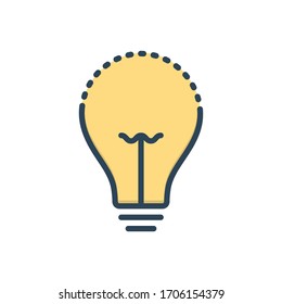 Vector colorful icon for bulb