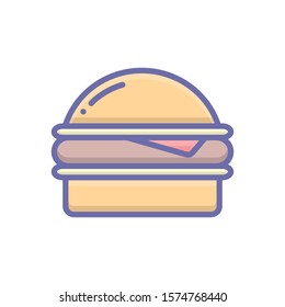 Vector colorful icon for burger