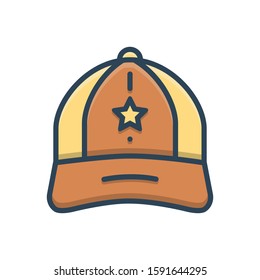 Vector colorful icon for cap