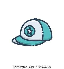 Vector colorful icon for cap