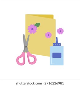 Vector colorful icon for card making