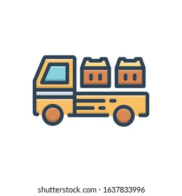 Vector colorful icon for cargo