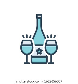Vector colorful icon for cava