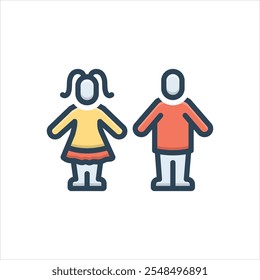 Vector colorido icono para niños