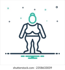 Icono de color vectorial para chubby