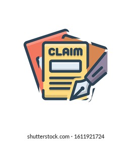 Vector colorful icon for claims