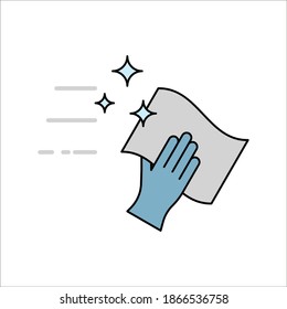 Vector colorful icon for clean on white background. color editable
