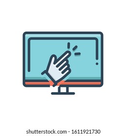 Vector colorful icon for computer capabilities