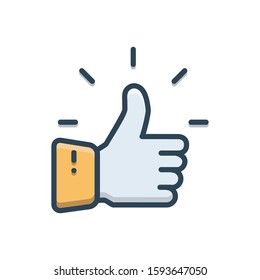 Thumbs Vector Icon Like Symbol Stock Vector (Royalty Free) 1006873321 ...