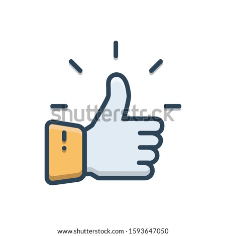 Vector colorful icon for confident