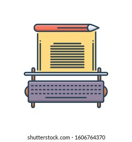 Vector colorful icon for copywriting