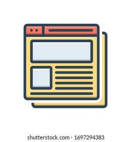Vector colorful icon for corporate website