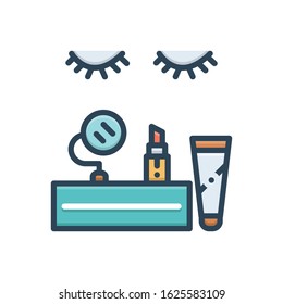 Vector colorful icon for cosmetics