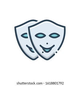 Vector colorful icon for cosplay